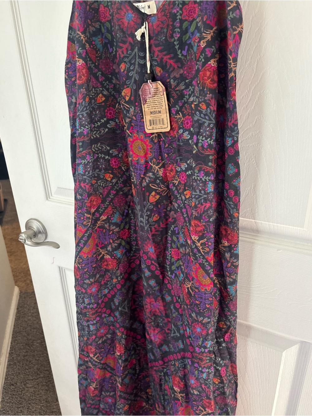 NATURAL LIFE Floral Paisley Maxi Dress in Purple and Pink - Picture 2 of 7